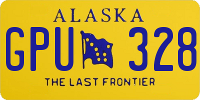 AK license plate GPU328