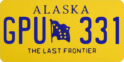 AK license plate GPU331