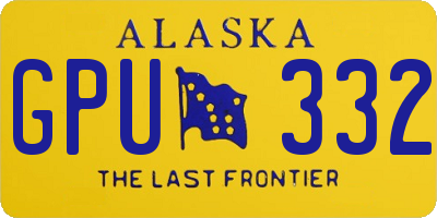AK license plate GPU332