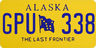 AK license plate GPU338