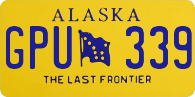 AK license plate GPU339