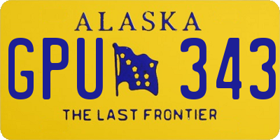 AK license plate GPU343