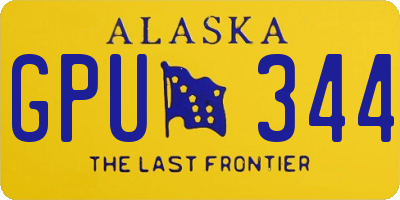 AK license plate GPU344