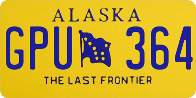 AK license plate GPU364