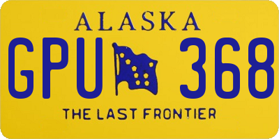 AK license plate GPU368
