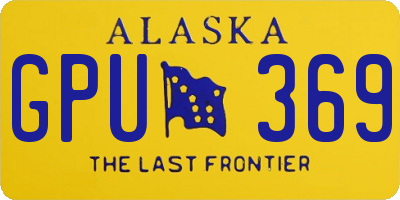 AK license plate GPU369