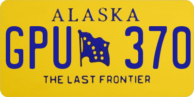 AK license plate GPU370