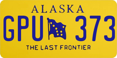 AK license plate GPU373