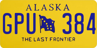 AK license plate GPU384