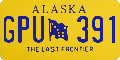 AK license plate GPU391