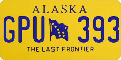 AK license plate GPU393