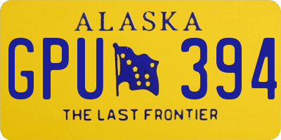 AK license plate GPU394