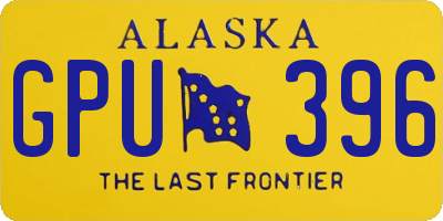 AK license plate GPU396