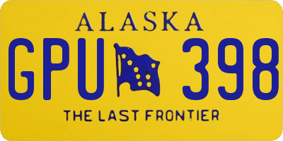 AK license plate GPU398