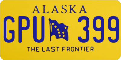 AK license plate GPU399