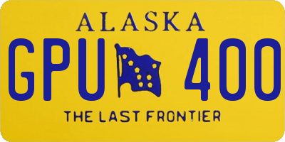 AK license plate GPU400