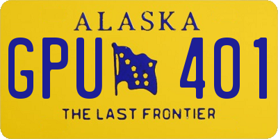 AK license plate GPU401