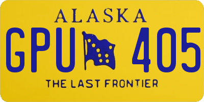 AK license plate GPU405