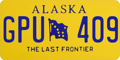 AK license plate GPU409
