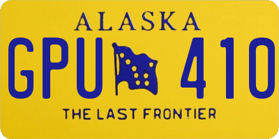 AK license plate GPU410