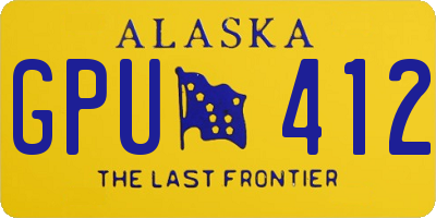 AK license plate GPU412