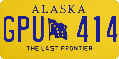 AK license plate GPU414