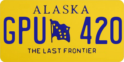 AK license plate GPU420