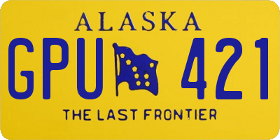 AK license plate GPU421