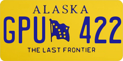 AK license plate GPU422