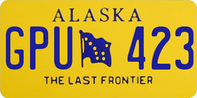 AK license plate GPU423