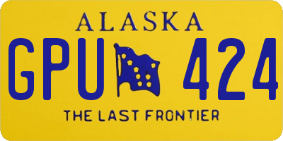AK license plate GPU424