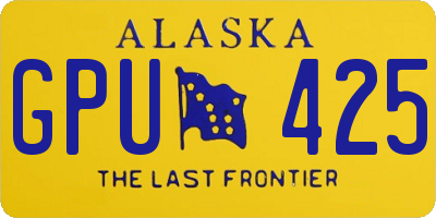 AK license plate GPU425