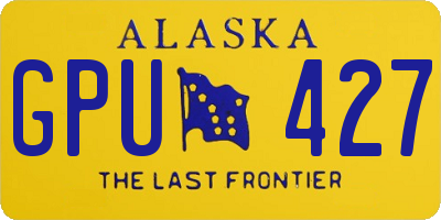 AK license plate GPU427