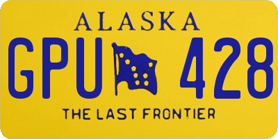 AK license plate GPU428