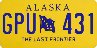 AK license plate GPU431