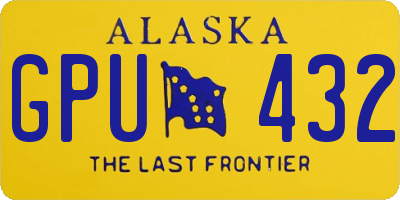 AK license plate GPU432