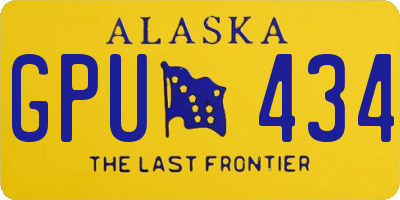 AK license plate GPU434