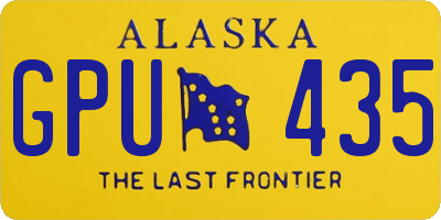 AK license plate GPU435