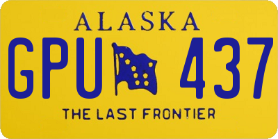 AK license plate GPU437