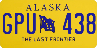 AK license plate GPU438