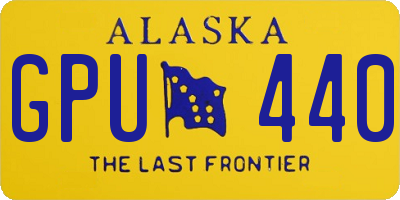 AK license plate GPU440