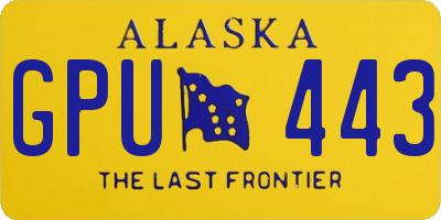 AK license plate GPU443