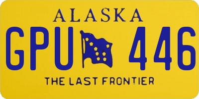 AK license plate GPU446