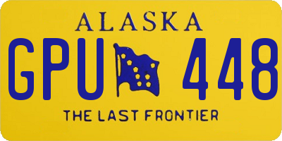 AK license plate GPU448