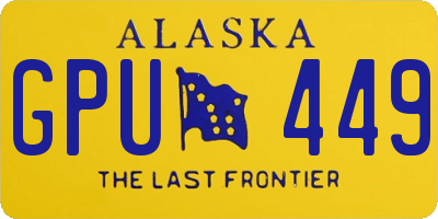 AK license plate GPU449
