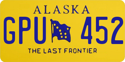 AK license plate GPU452