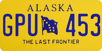 AK license plate GPU453