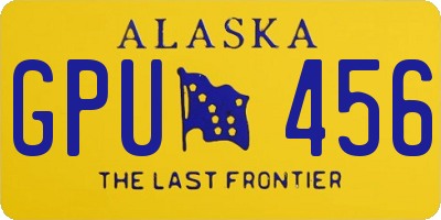 AK license plate GPU456