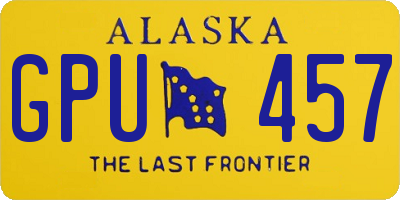 AK license plate GPU457