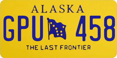 AK license plate GPU458